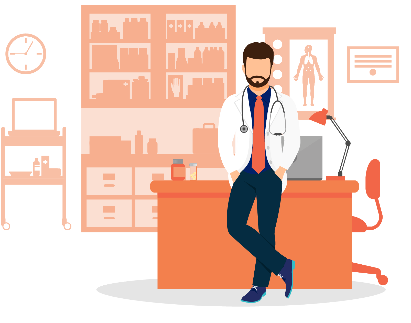 Doctor at desk