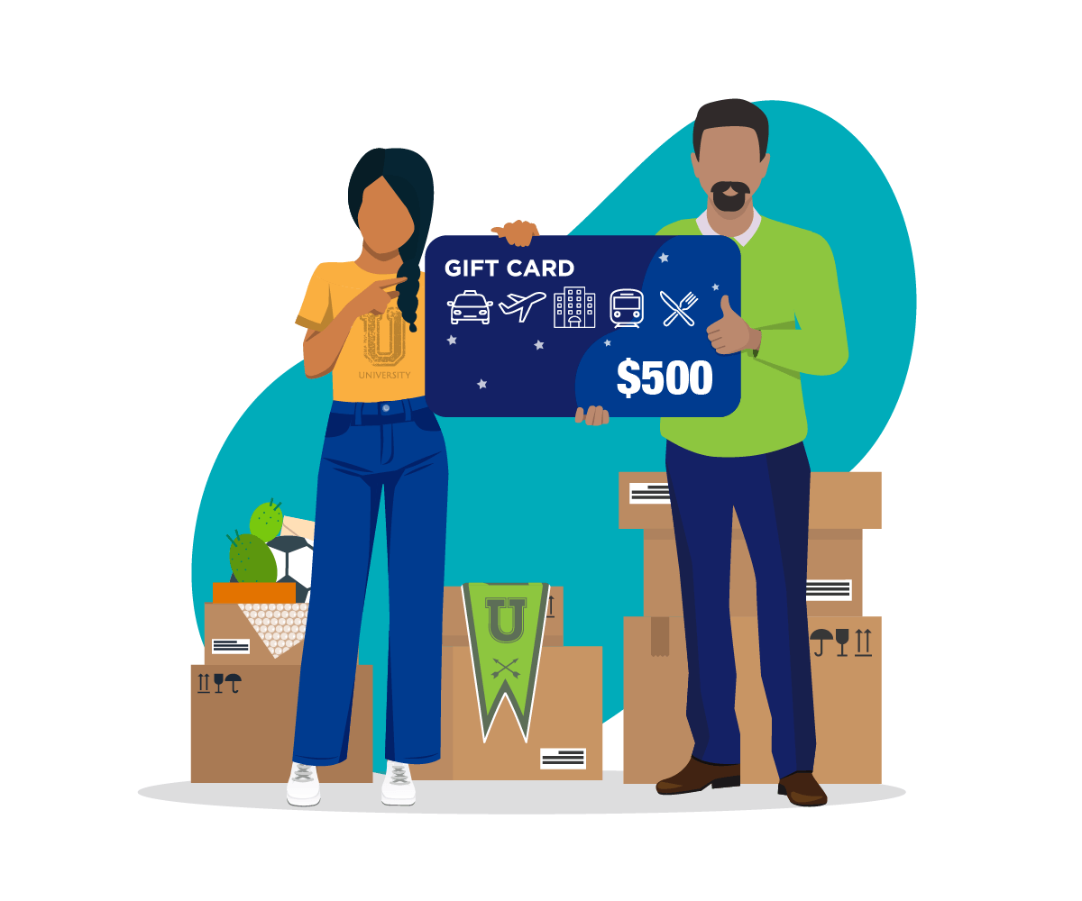 Win a $500 Visa Gift Card for College Move-in Day!