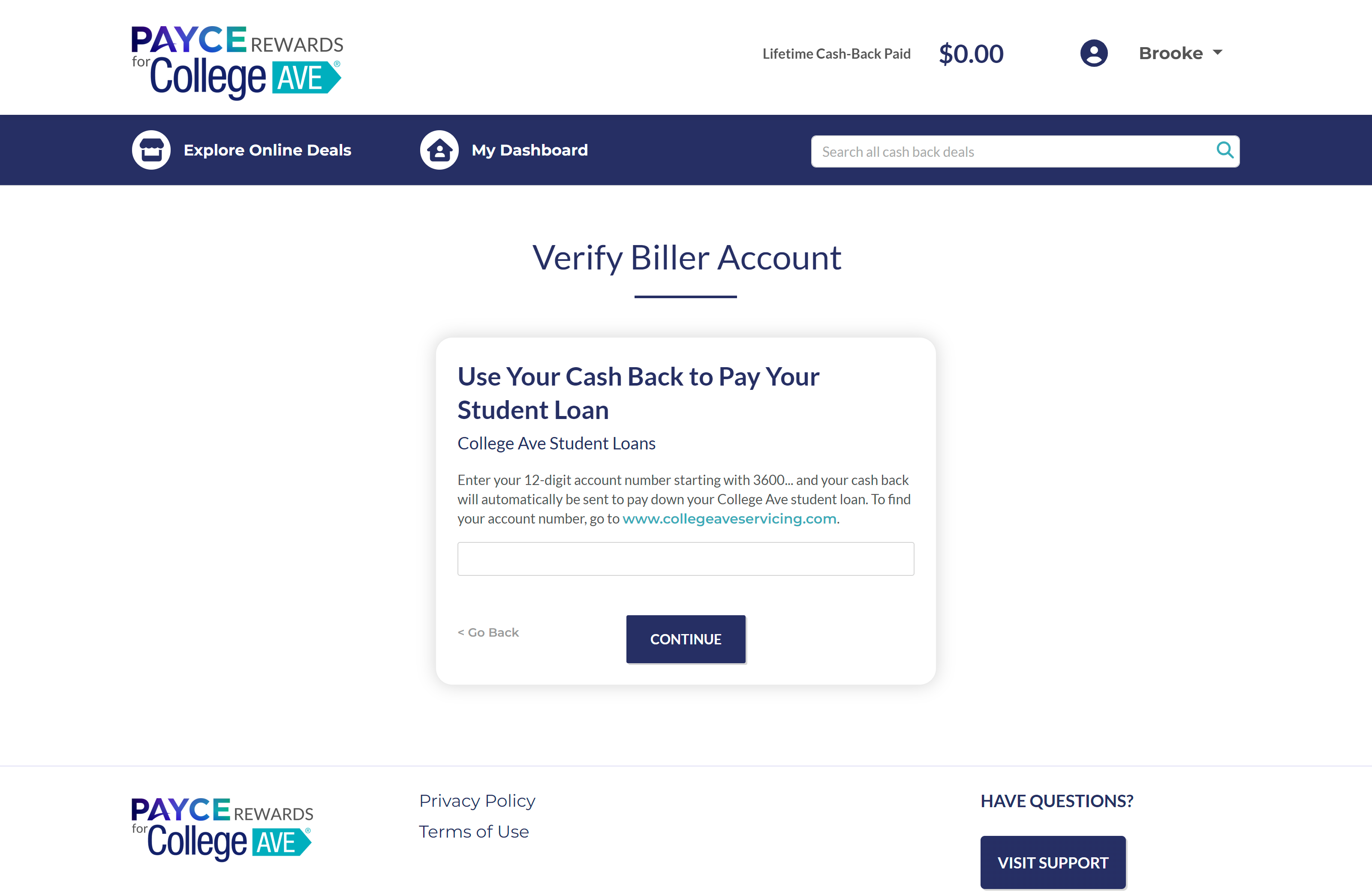 step 4: Set up the loan you'd like to pay down.
