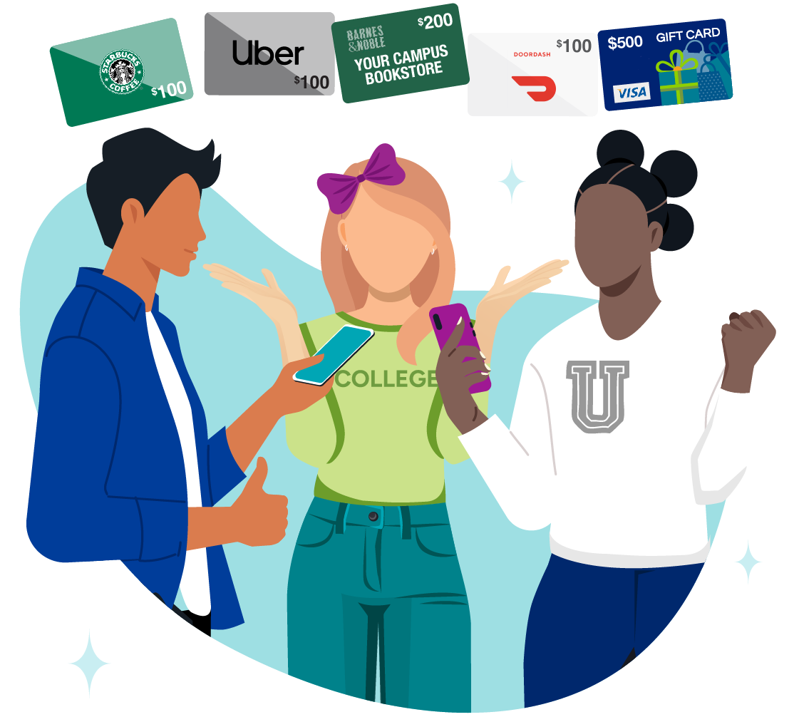 Win $1,000 in Gift Cards for College Costs!