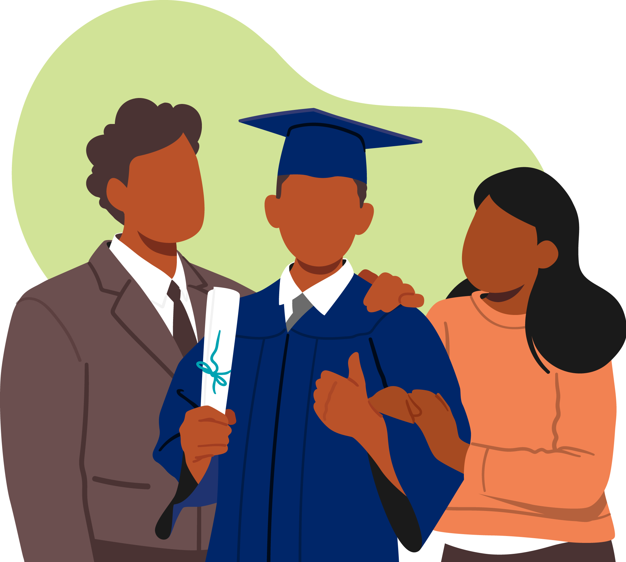 parents with graduating child