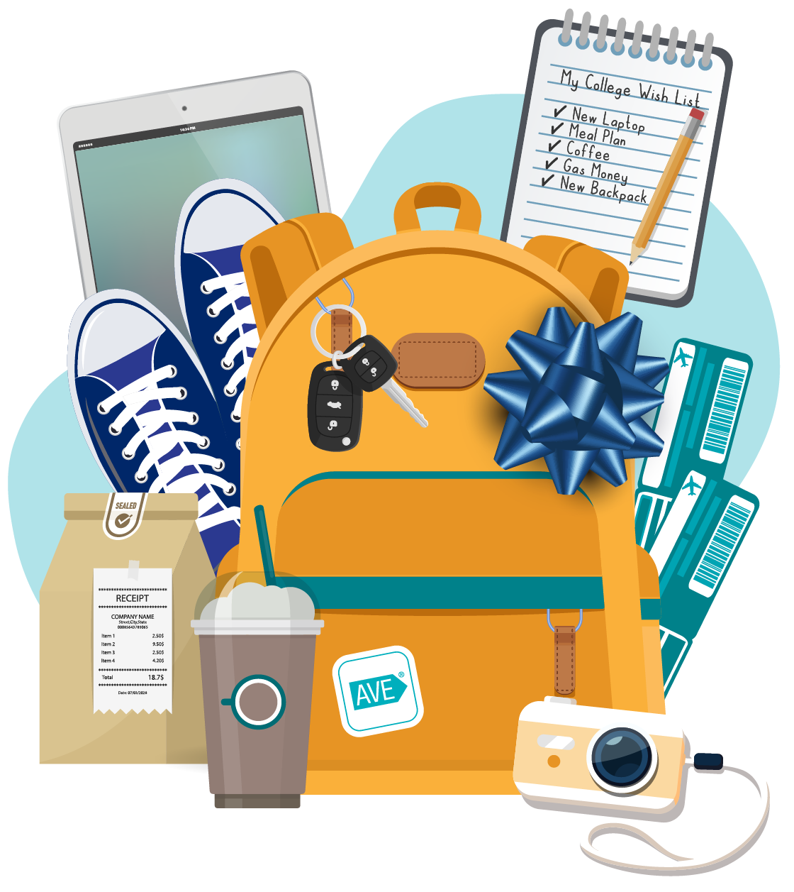 a collection of college live supplies